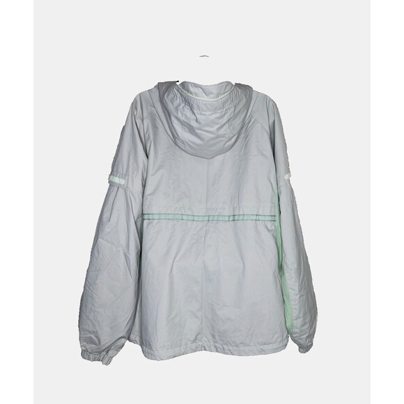 Columbia Womens Rain Coat W/Adjustable Hood Size XL Short Beige/Green - Picture 2 of 14